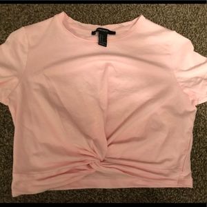 Forever 21 baby pink crop top